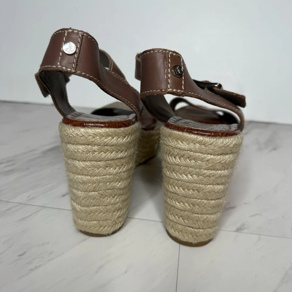 Sam Edelman Dimitree Gray Suede Espadrille Wedge Sandal 10M